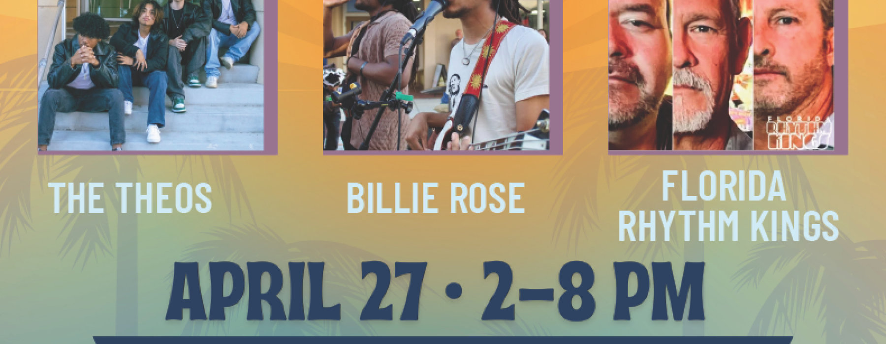 Poster for event at The Pearl with live music and vendors